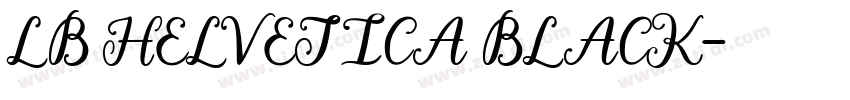 LB HELVETICA BLACK字体转换